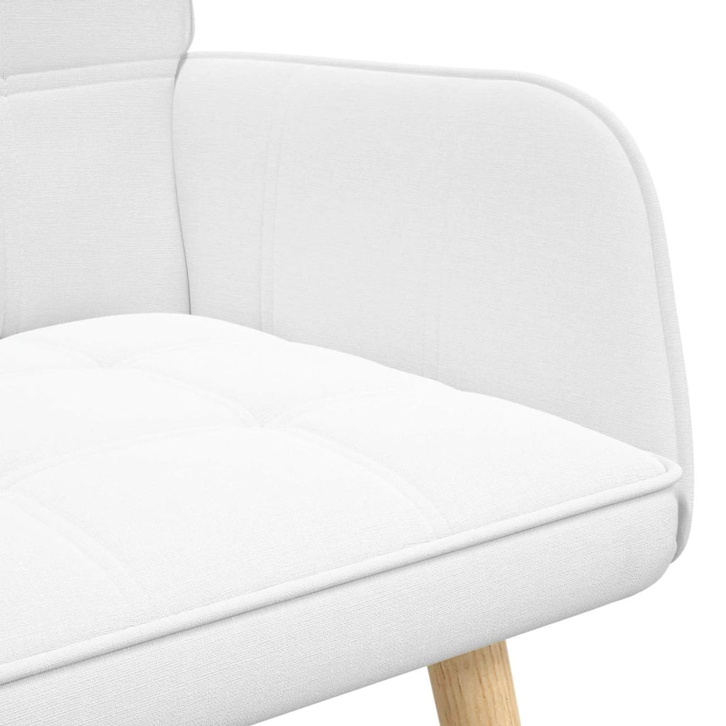 Sofa a Due Posti Bianco 115 x 61 x 87 cm Tessuto