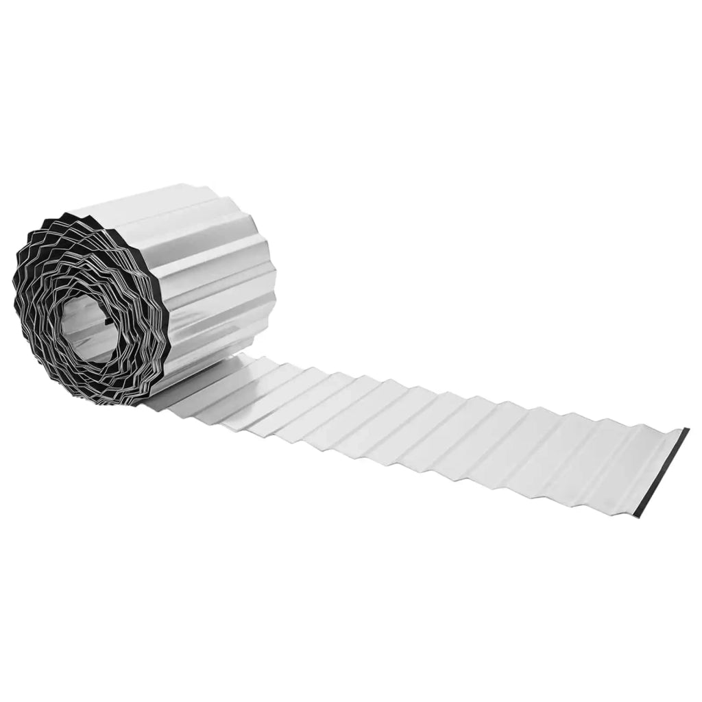 Bordura per Prato 10 m x 10 cm Acciaio zincato Argento 42030198