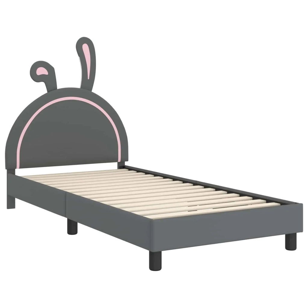 Struttura letto bambini con testata Grigio Chiaro 80 x 200 cm