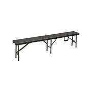 Panche Polyrattan Levante Cm.180X25X43H Nero