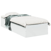 Letto singolo | Letto per adulti | Giroletto Bianco 75x190 cm in Legno Multistrato