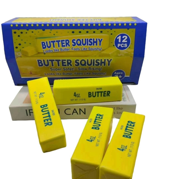 Butter Squishy, Giocattolo da spremere di Burro Bastoncino di Burro Giocattoli Giocattolo da Schiacciare Antistress Squi