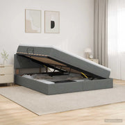 Letto con contenitore e materasso Grigio Scuro 180 x 200 cm 3458638
