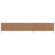 Paravento a 5 Pannelli in Tessuto 600x120 cm Grigio Talpa cod mxl 17032