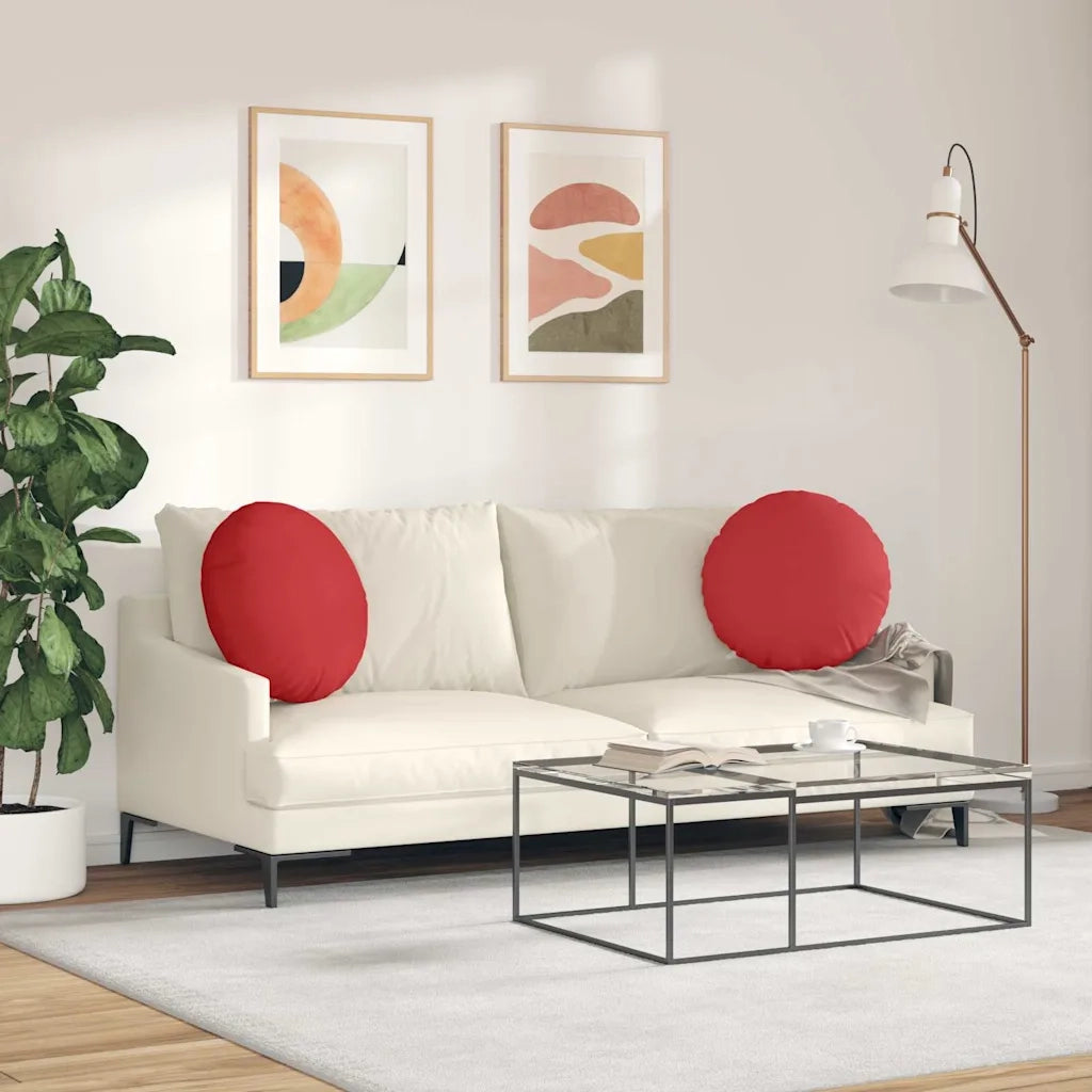 Cuscini per Seduta 2 pz | Cuscini per sedie Rosso ?50 x 19 cm Tessuto