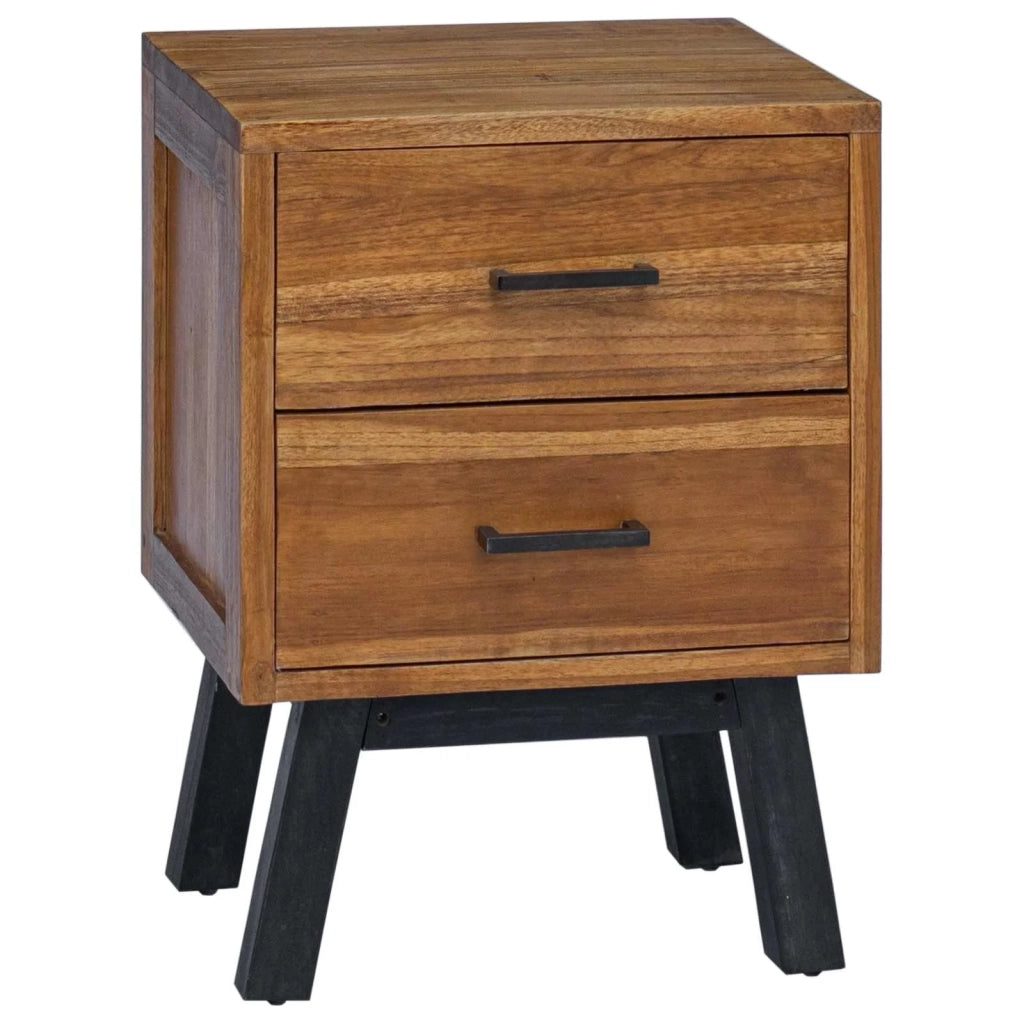Comodino-Tavolino da notte Naturale 40 x 35 x 55 cm Legno di teak solido