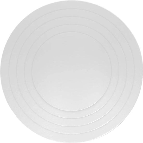 Decorazione per torte in alluminio riciclabile, 25 mm, 9-10-11-12-13 pollici, argento, 5 pezzi