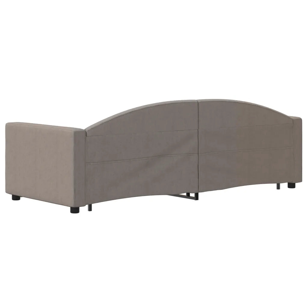 Divano Letto Estraibile con Cassetti Tortora 80x200 cm Tessuto 3197222