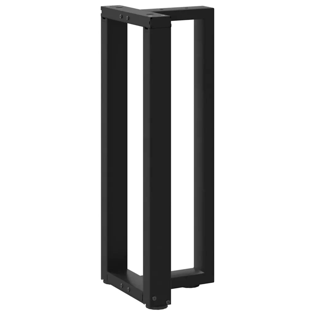 Gambe per Tavolo Consolle a Forma di T 2 pz Nere 38x25x(72-73) cm Acciaio 4013044
