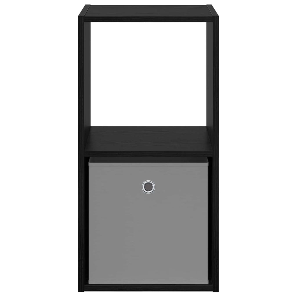 Comodino 2 pcs Rovere Nero 35 x 32 x 68,5 cm Legno multistrato