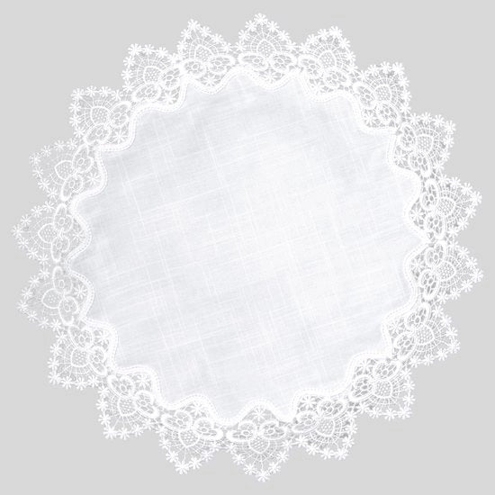 Tavolo da Caffè Decorativo 60 cm - Copertura Tavolo a Rondi - Polyester con Bordo - Decorazione da Tavolo - Tavolo da Pranzo - Tavolo da Caffè Topper