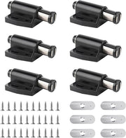 6 pezzi di fermi maniglioni a richiudere a contatto magnetico con chiusura a pressione inclusi viti di fissaggio per serrature pesanti ideali per porte di armadio, cucina, bagno