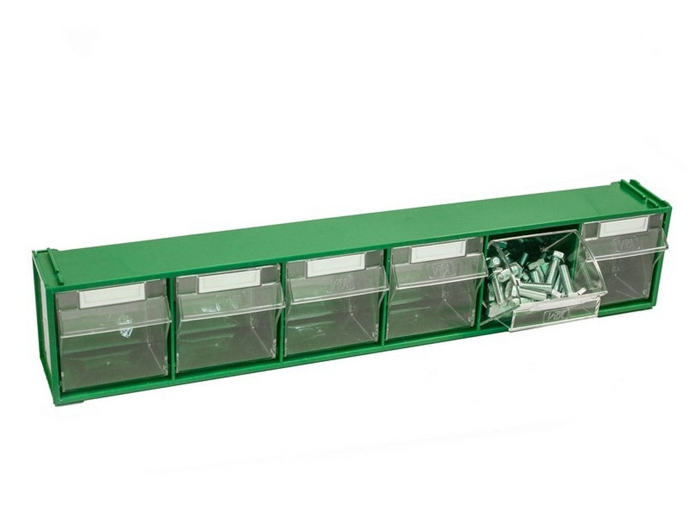 1pz cassettiera componibile fox 102 verde 6 cassetti mm. 600x94x112 h cod:ferx.vit23958