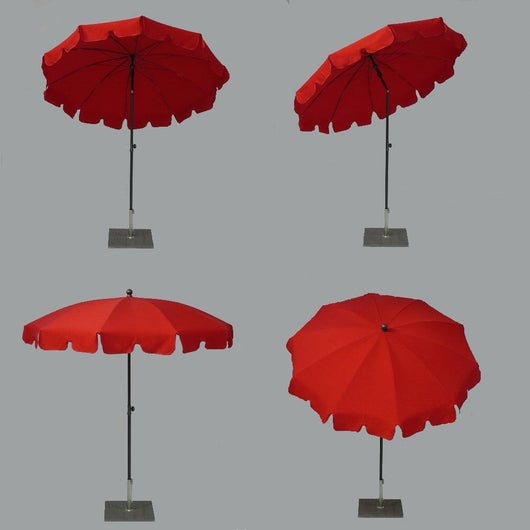 Ombrellone da Giardino Ø200 cm Palo Ø27 mm in Acciaio Maffei Allegro Rosso