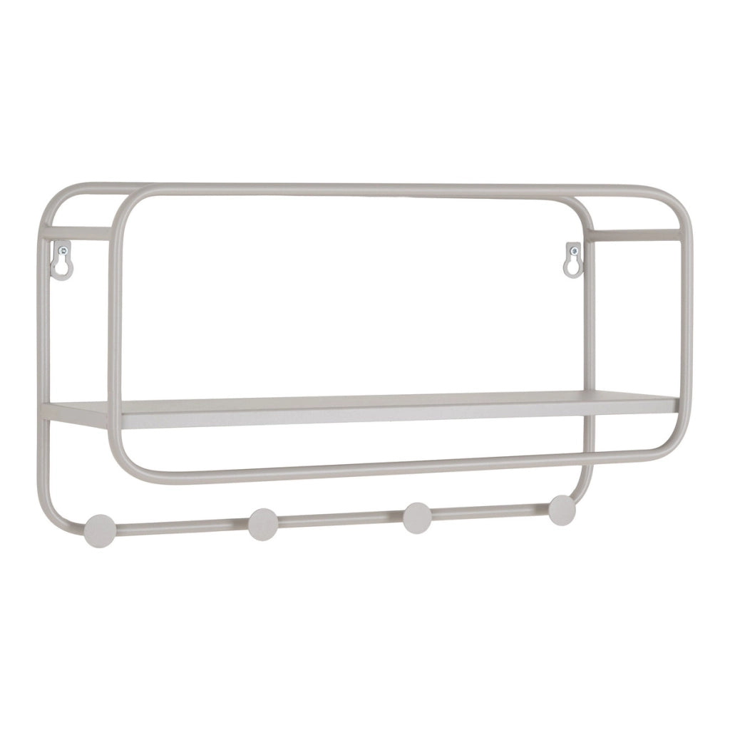 Appendiabiti da Parete Feira, Grigio, Metallo, 15x45x25 cm