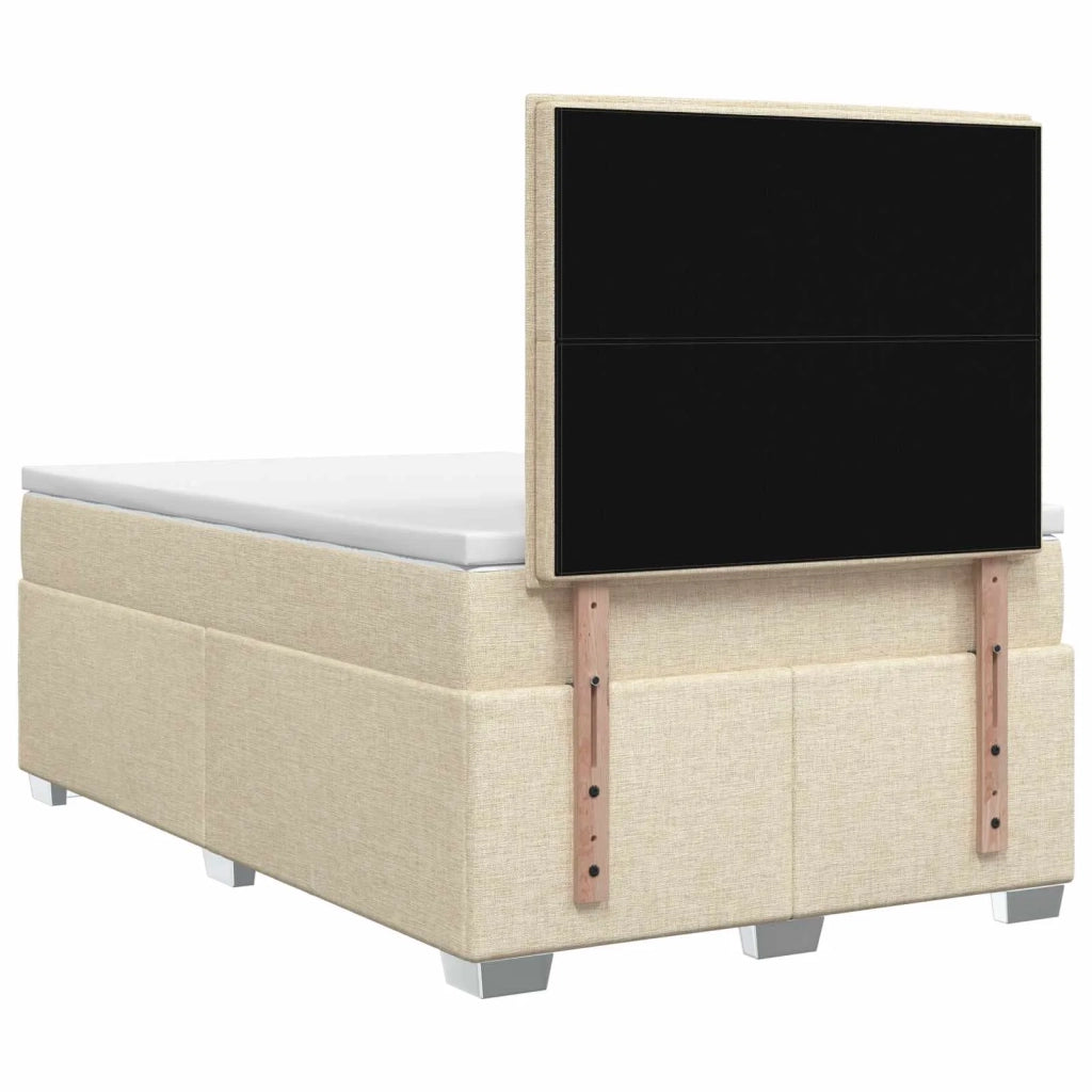 Letto box spring con materasso Crema 120 x 200 cm Tessuto 3454857