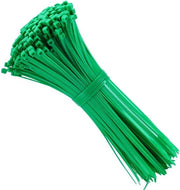 400 mm x 76 mm - 100 pezzi di cinture di nylon premium verde - cinture di stropio multifunzionali in plastica con meccanismo di serraggio sicuro automatico - per uso domestico giardino ufficio fai da te