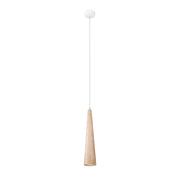 Lampada a sospensione cono legno bianco GU10 VESTIA