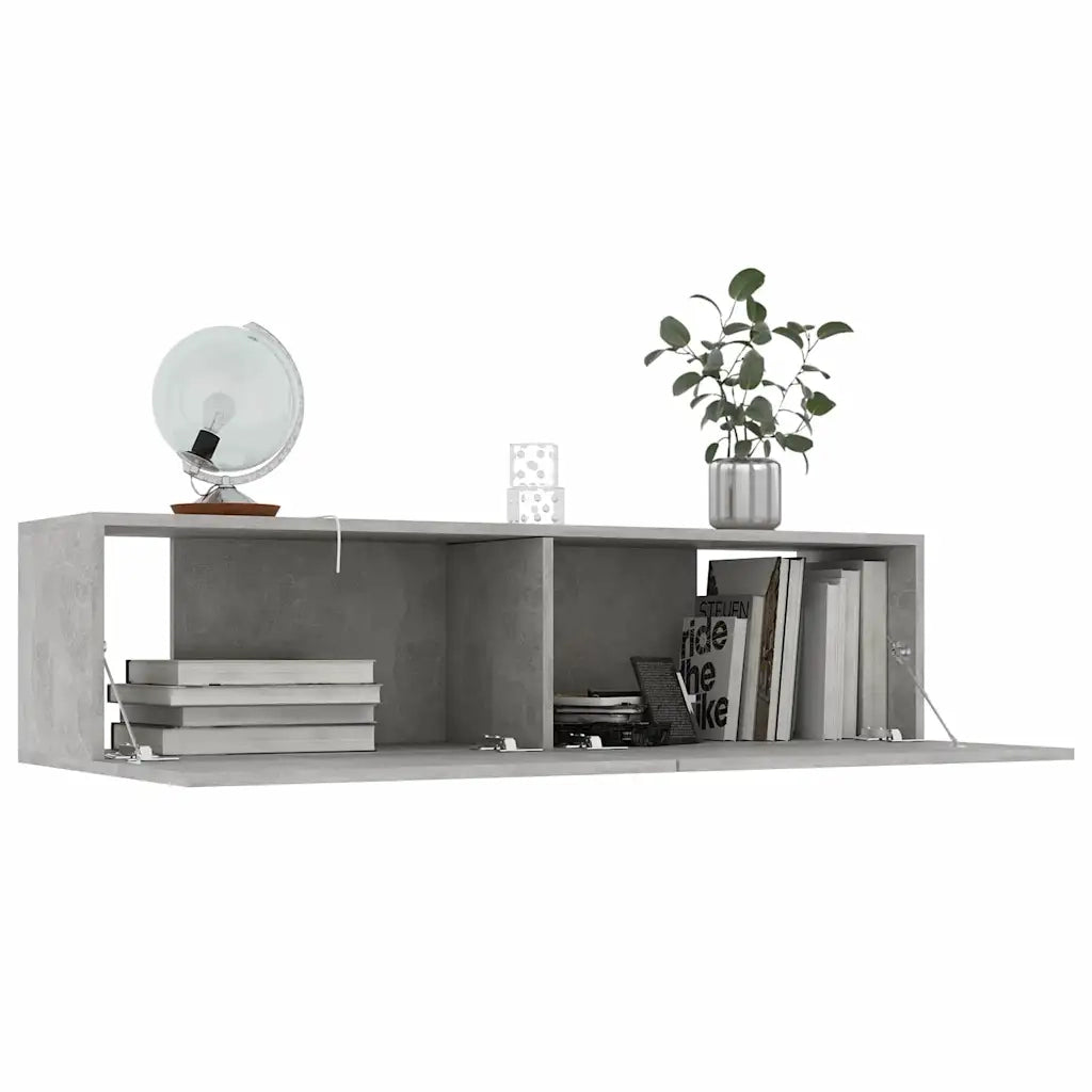 Mobile TV Grigio Cemento 120x30x30 cm in Truciolato