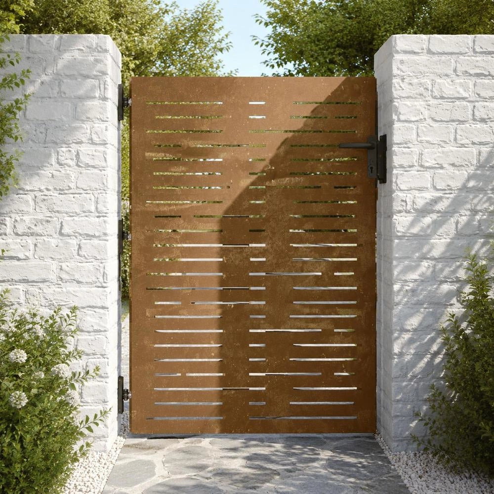Garden Gate 85x150 Cm Corten Steel Square Design