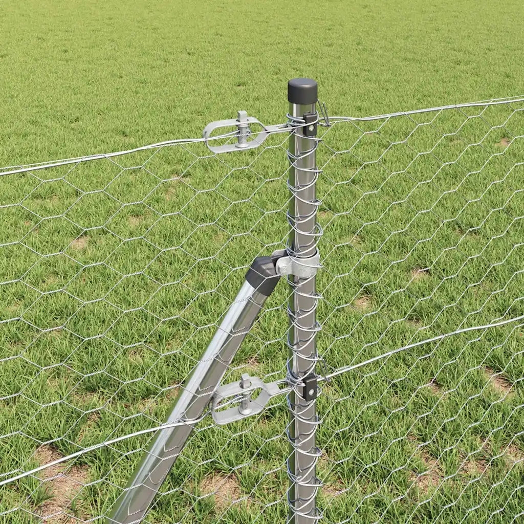 Palo della recinzione | Pannello per recinzione Argento