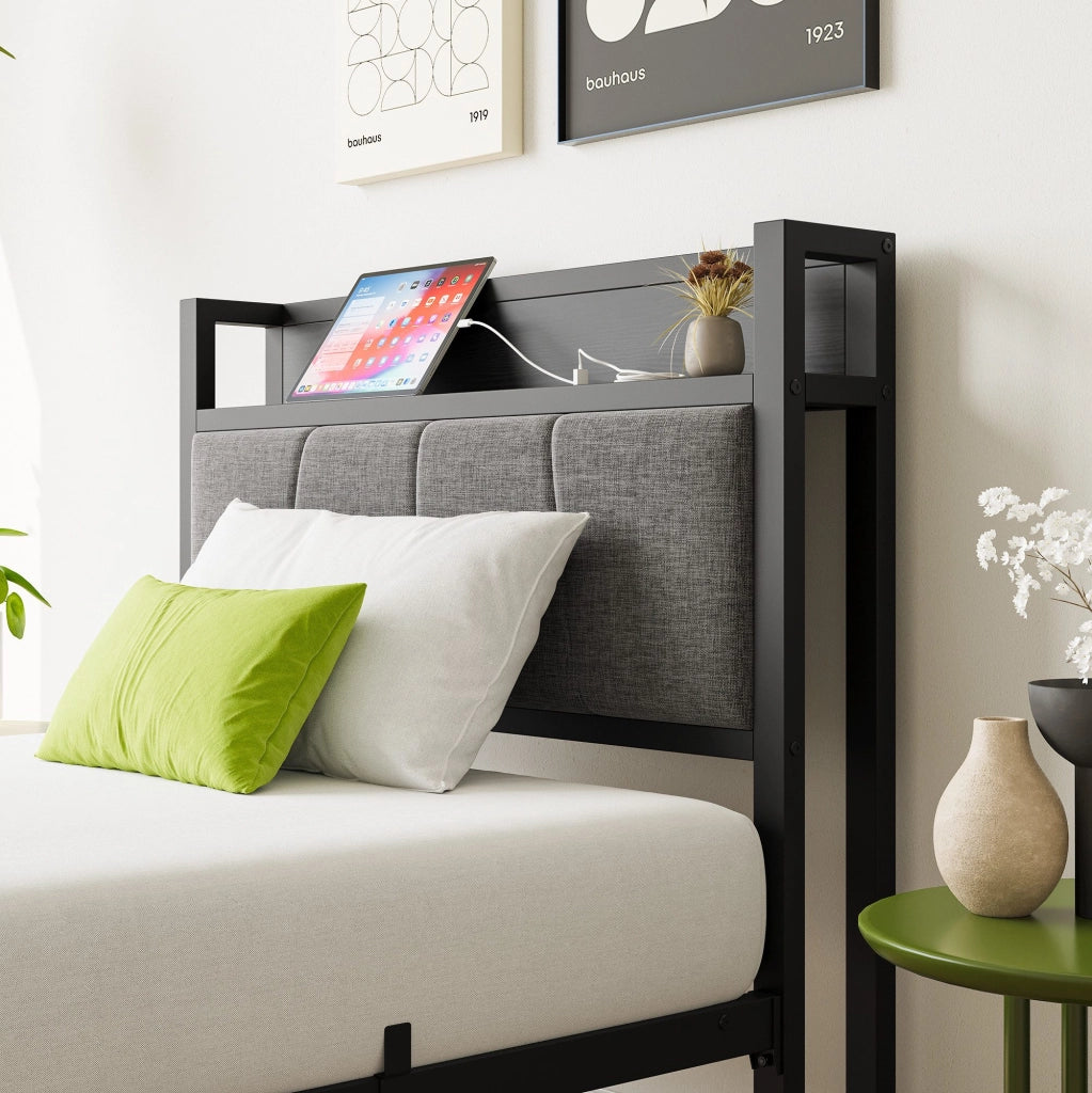 Letto singolo 90x200 cm, colore nero