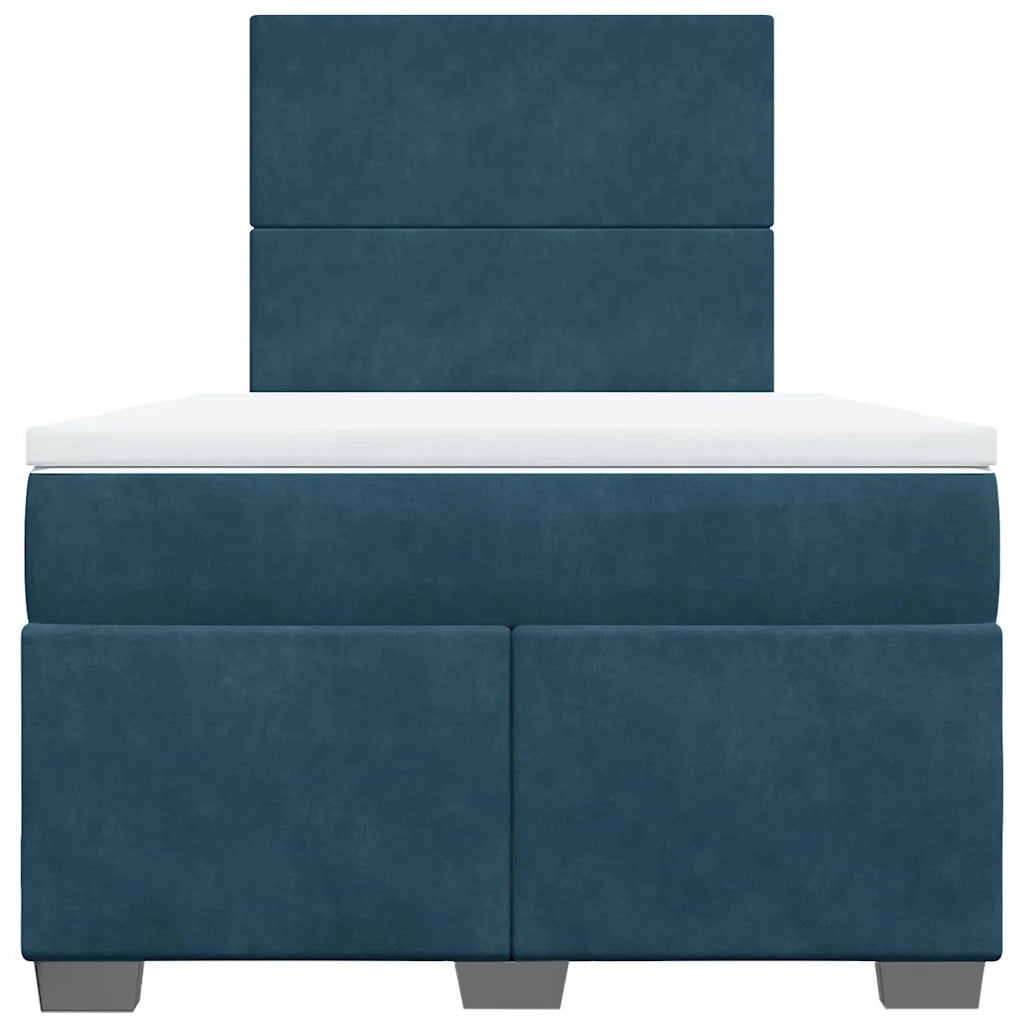 Giroletto a Molle con Materasso Blu 120x190 cm in Velluto 3290856
