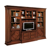 Parete attrezzata porta tv classica legno tinta noce 312x45x238