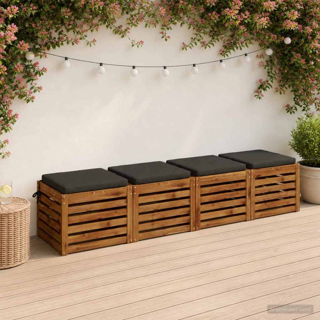 Cuscini per Sedia in 4 Pezzi SOEST 4 pz 100% Poliestere 944362
