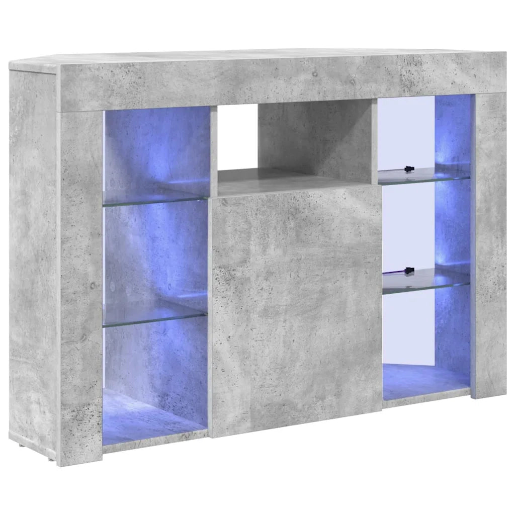 Mobile TV LED Angolare Grigio cemento 100x40x68cm 889788