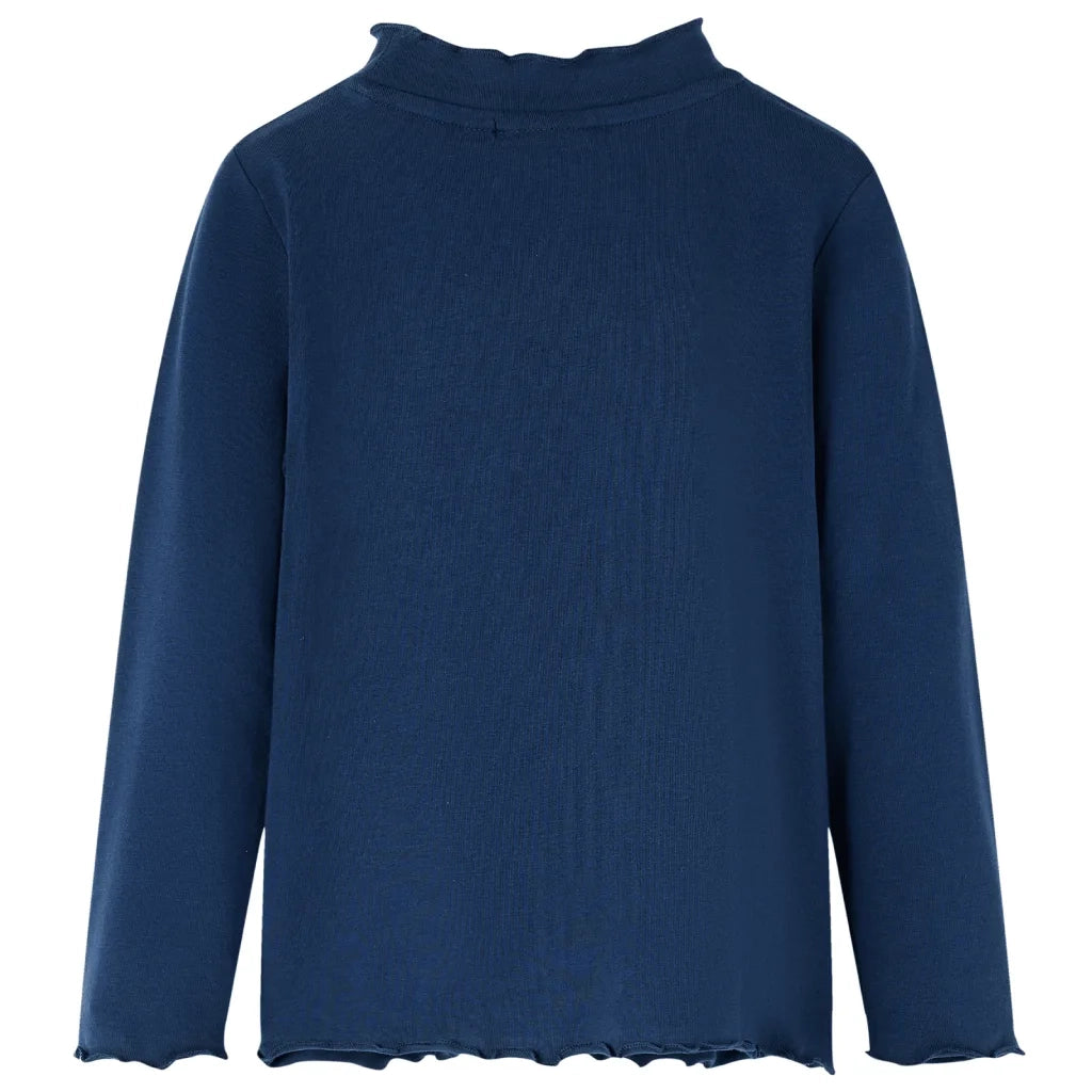 Maglietta Bambina Maniche Lunghe Blu Marino 104