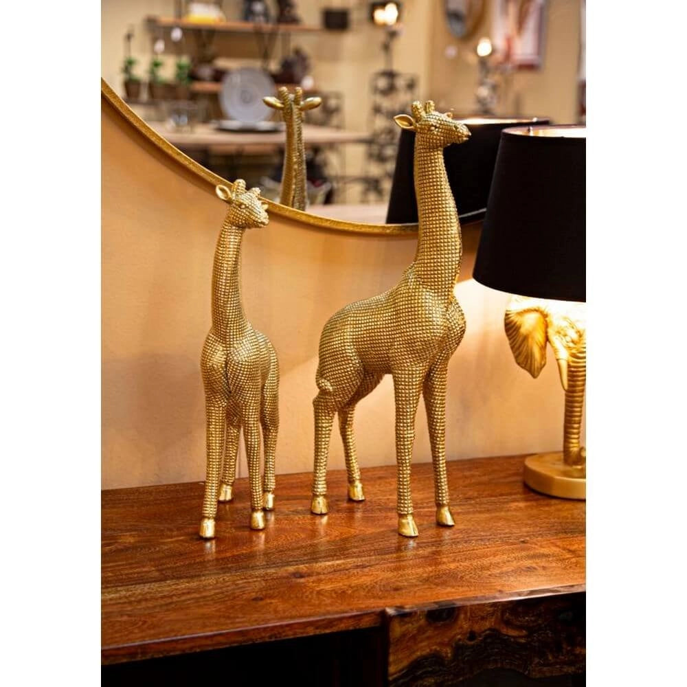 Soprammobile giraffa in metallo dorato - GIRAFFA