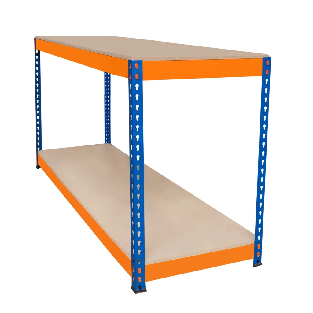Banco da Lavoro a 2 Ripiani S-Rax - Postazione di lavoro 300kg - 180x45x90cm