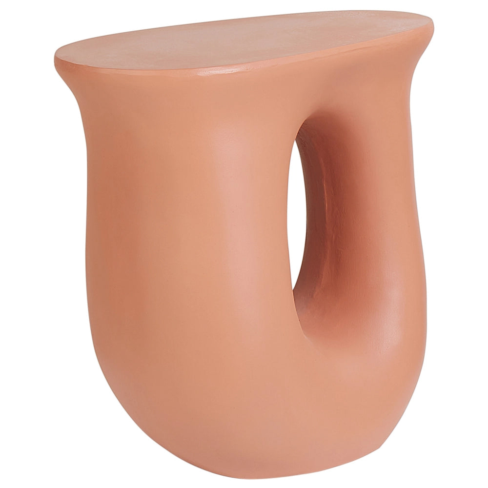 Tavolino in fibra di vetro MgO arancione di forma irregolare resistente alle macchie UV Ruggine Acqua Resistente al Vento Boho Moderno Soggiorno all'Aperto