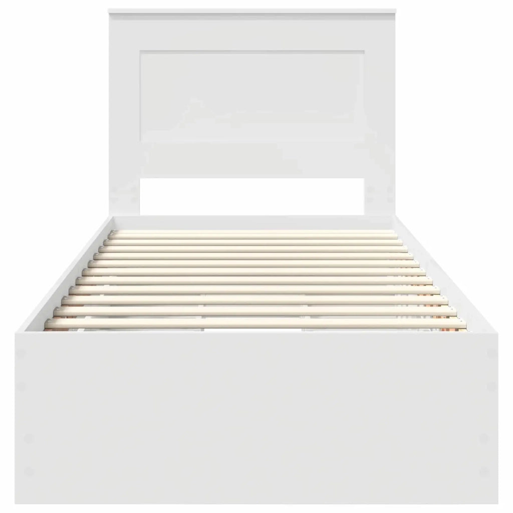 Struttura del letto Bianco 75 x 190 cm Legno Ingegnerizzato