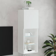 Mobile TV con Luci LED-Credenza TV-Console TV Bianco 40,5x30x102 cm
