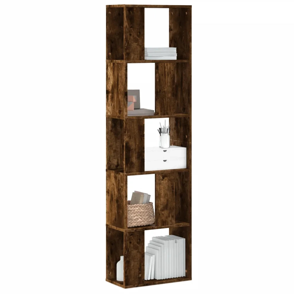 Libreria 5Ripiani Rovere Fumo 45x23,5x162,5cm Legno Multistrato 852784