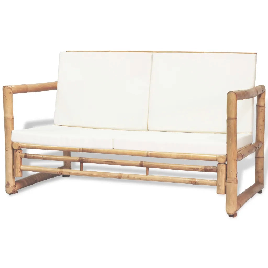 Set Divani da Giardino 4 pz con Cuscini in Bambù 43159