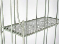 Scaffale 3 Ripiani 60x28x127 cm Harriet in Acciaio Salvia