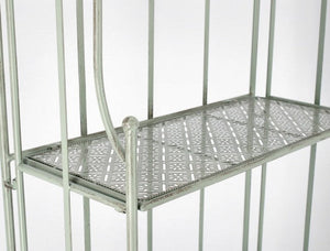 Scaffale 3 Ripiani 60x28x127 cm Harriet in Acciaio Salvia