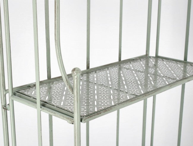 Scaffale 3 Ripiani 60x28x127 cm Harriet in Acciaio Salvia
