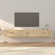 Mobili Porta TV a Parete 3 pz-Credenza per TV Rovere Sonoma 100x34,5x40 cm