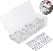 Scatola di Stoccaggio per Cavi con 10 Nodi per Cavi e 8 Compartimenti Scatola di Accessori da Scrivania in Plastica trasparente