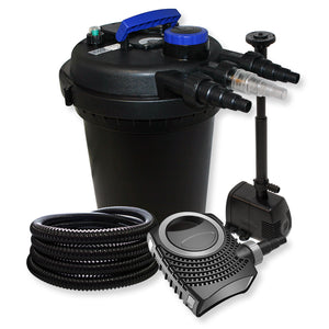 Set per laghetto con Filtro 10000l, Chiarificatore UV 11W, Pompa 70W, Tubo e Fontana