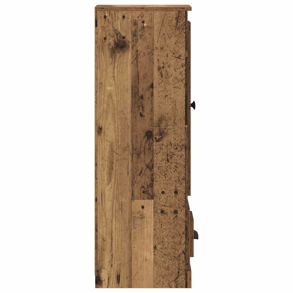 Credenza con cassetto 3 pz | Madia | Buffet da pranzo | Armadio da pranzo Legno vecchio Legno multistrato