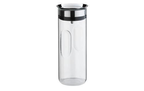 WMF 651046040 Motion Caraffa 0,8 L in Vetro Borosilicato con Chiusura Automatica CloseUp e Filtro per Ghiaccio colore Nero