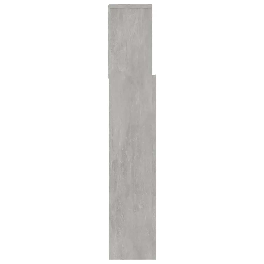 Testiera con Contenitore Grigio Cemento 120x19x103,5 cm