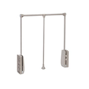 Appendiabiti per armadio Hang, larghezza regolabile 450-600 mm, Acciaio e Tecnoplastica, Verniciato moka