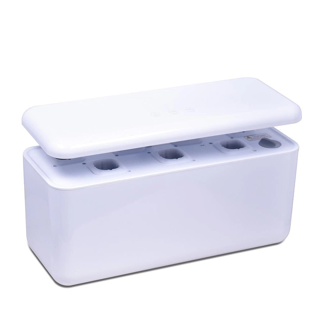 Serra idroponica vaso smart e-garden per coltivazioni indoor di erbe fino a 7 piante con illuminazione autonoma a LED e software di programmazione automatico Bianco