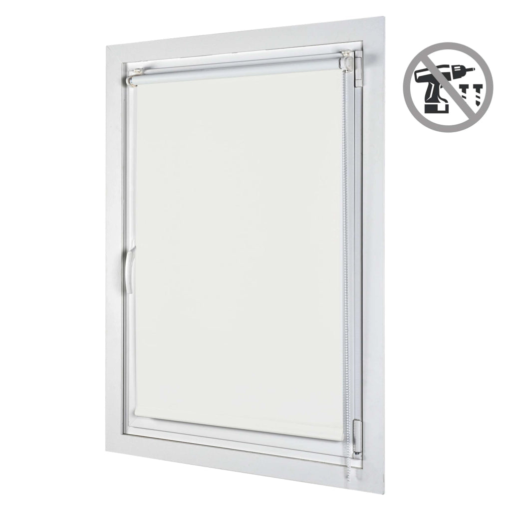 Tenda a Rullo Avvolgibile Oscurante EasyFix, Facile Da Installare, Fissaggio a Clip Senza Viti Bianco 45x180 cm